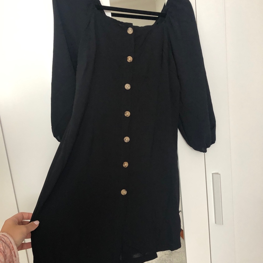Black mini dress